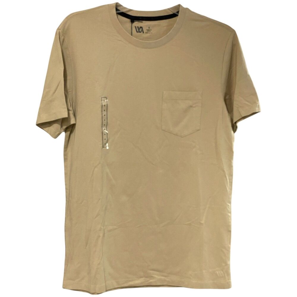 VRST Men's Essential Pocket T-Shirt Size Small Khaki Sand Beige NWT MSRP $38